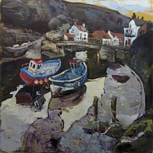 Susan Isaac - The Footbridge over Staithes Beck